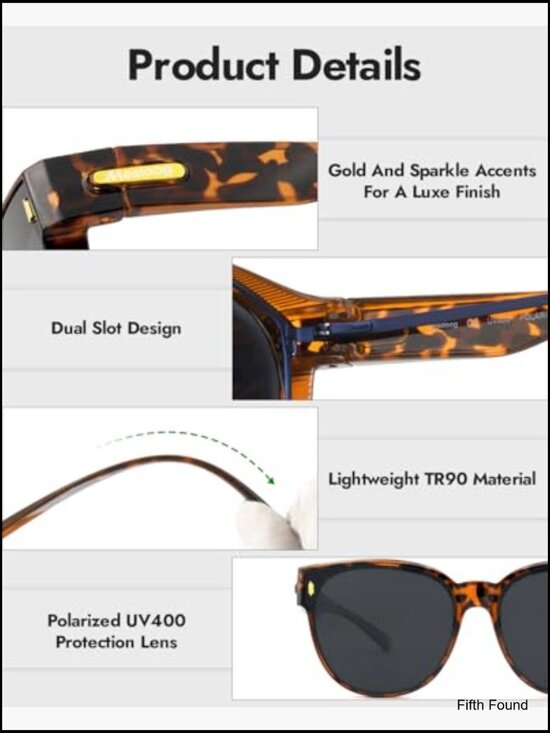 Polarized Over Glasses Sunglasses Large Square Shades UV400 for Driving main image 7